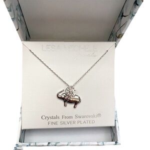 Lesa Michele Jewels Elephant Swarovski Necklace